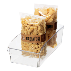 Transparent storage bin with handles 30.5 x 14.6 cm – Oggi