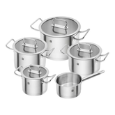 ZWILLING 9-Piece Professional Cookware Set in 18/10 Stainless Steel