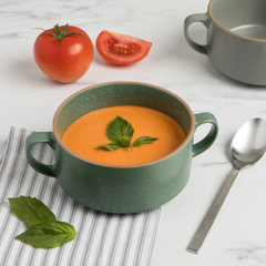 Green Stoneware Bowl with Handles 591 ml – Now Designs