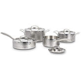Cuisinart 8-Piece Tri-Ply Hammered Stainless Steel Cookware Set