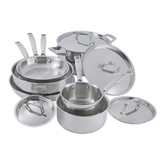 Real Clad 10-Piece Stainless Steel Cookware Set - Henckels